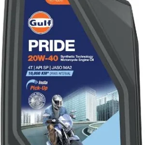 Gulf PRIDE 20W-40 4T API SP Wheeler Bike 4 Stroke Synthetic Blend Engine Oil