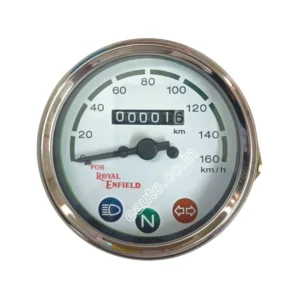 Eauto Analog Speedometer for Royal Enfield Bullet 350 | Classic 350 | Black Dial